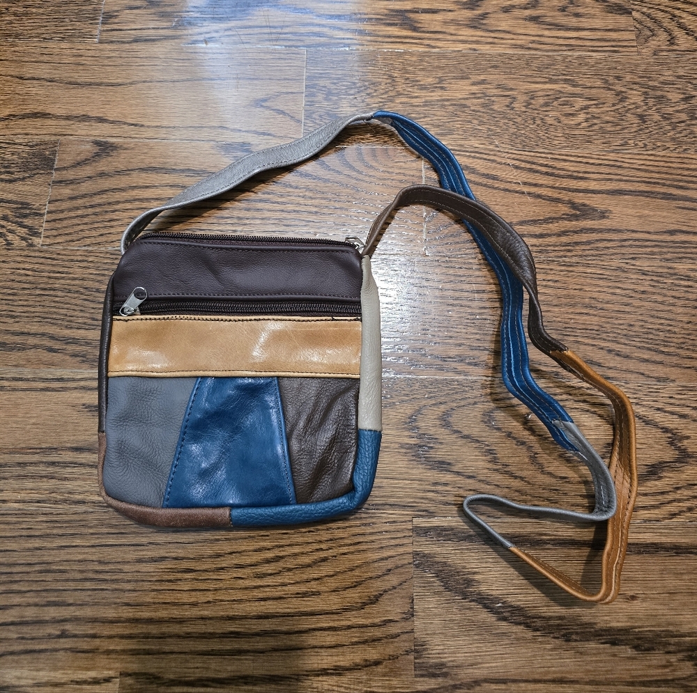 Multicolor Leather Crossbody Bag